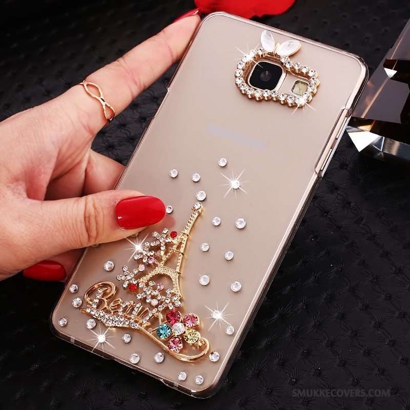 Etui Samsung Galaxy A5 2016 Strass Lyserød Telefon, Cover Samsung Galaxy A5 2016 Beskyttelse Gennemsigtig