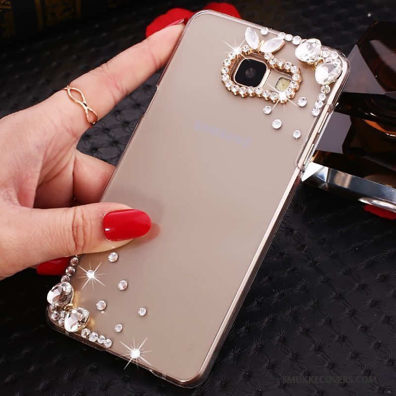 Etui Samsung Galaxy A5 2016 Strass Lyserød Telefon, Cover Samsung Galaxy A5 2016 Beskyttelse Gennemsigtig