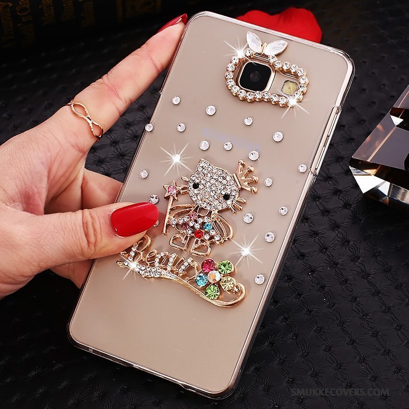 Etui Samsung Galaxy A5 2016 Strass Lyserød Telefon, Cover Samsung Galaxy A5 2016 Beskyttelse Gennemsigtig