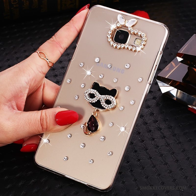 Etui Samsung Galaxy A5 2016 Strass Lyserød Telefon, Cover Samsung Galaxy A5 2016 Beskyttelse Gennemsigtig