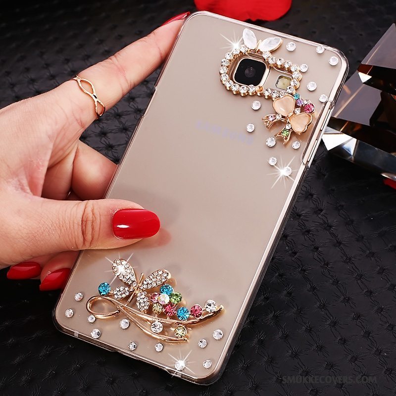 Etui Samsung Galaxy A5 2016 Strass Lyserød Telefon, Cover Samsung Galaxy A5 2016 Beskyttelse Gennemsigtig