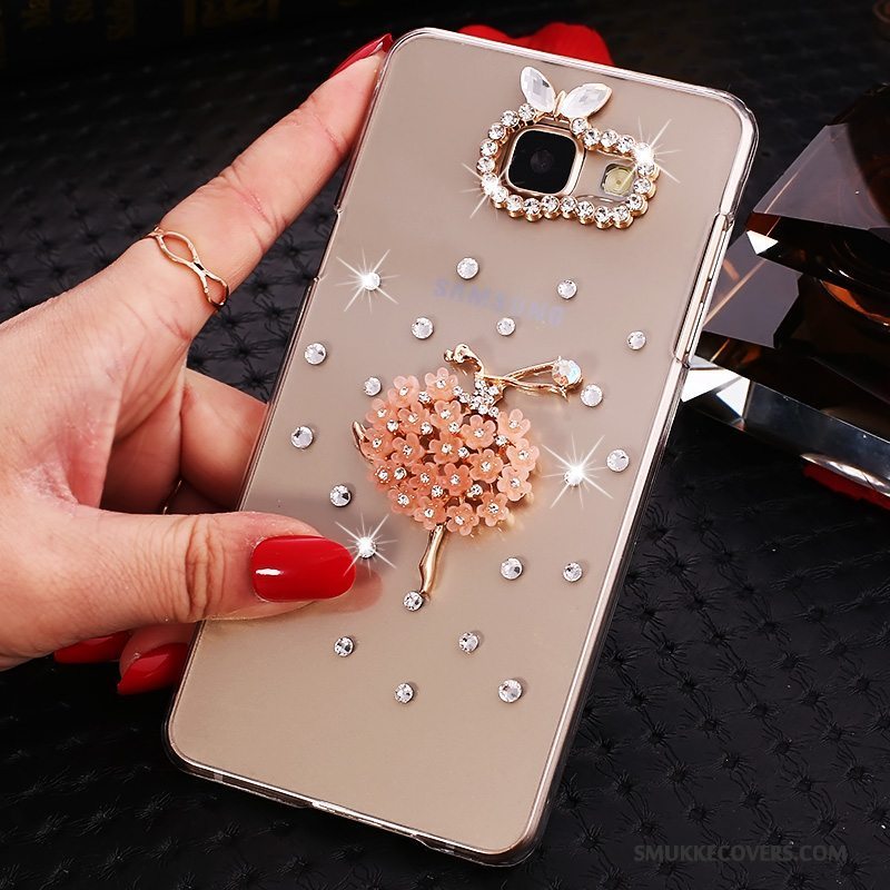 Etui Samsung Galaxy A5 2016 Strass Lyserød Telefon, Cover Samsung Galaxy A5 2016 Beskyttelse Gennemsigtig