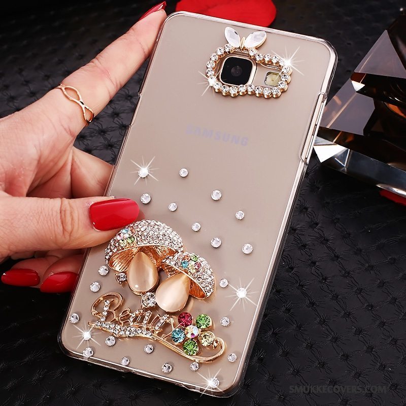 Etui Samsung Galaxy A5 2016 Strass Lyserød Telefon, Cover Samsung Galaxy A5 2016 Beskyttelse Gennemsigtig