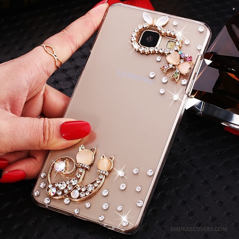 Etui Samsung Galaxy A5 2016 Strass Lyserød Telefon, Cover Samsung Galaxy A5 2016 Beskyttelse Gennemsigtig