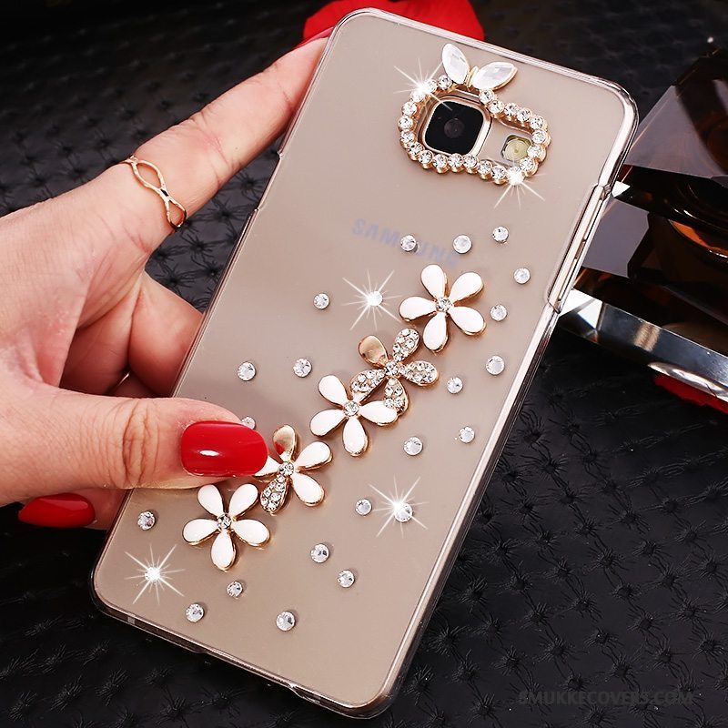 Etui Samsung Galaxy A5 2016 Strass Lyserød Telefon, Cover Samsung Galaxy A5 2016 Beskyttelse Gennemsigtig