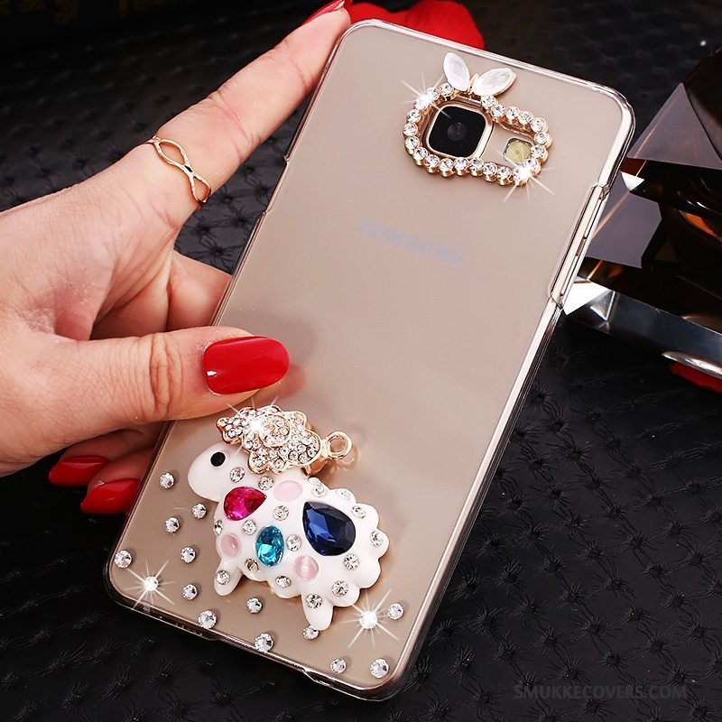 Etui Samsung Galaxy A5 2016 Strass Lyserød Telefon, Cover Samsung Galaxy A5 2016 Beskyttelse Gennemsigtig