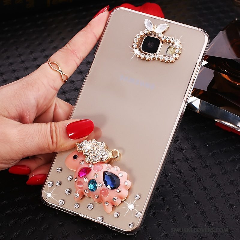 Etui Samsung Galaxy A5 2016 Strass Lyserød Telefon, Cover Samsung Galaxy A5 2016 Beskyttelse Gennemsigtig