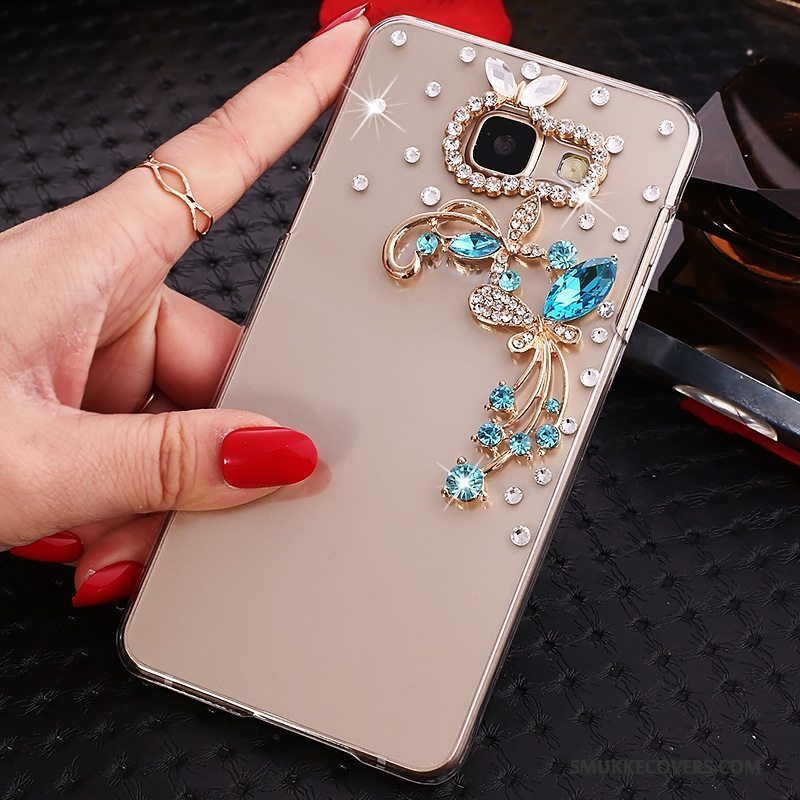 Etui Samsung Galaxy A5 2016 Strass Lyserød Telefon, Cover Samsung Galaxy A5 2016 Beskyttelse Gennemsigtig