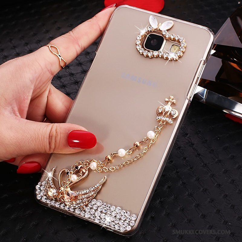 Etui Samsung Galaxy A5 2016 Strass Lyserød Telefon, Cover Samsung Galaxy A5 2016 Beskyttelse Gennemsigtig