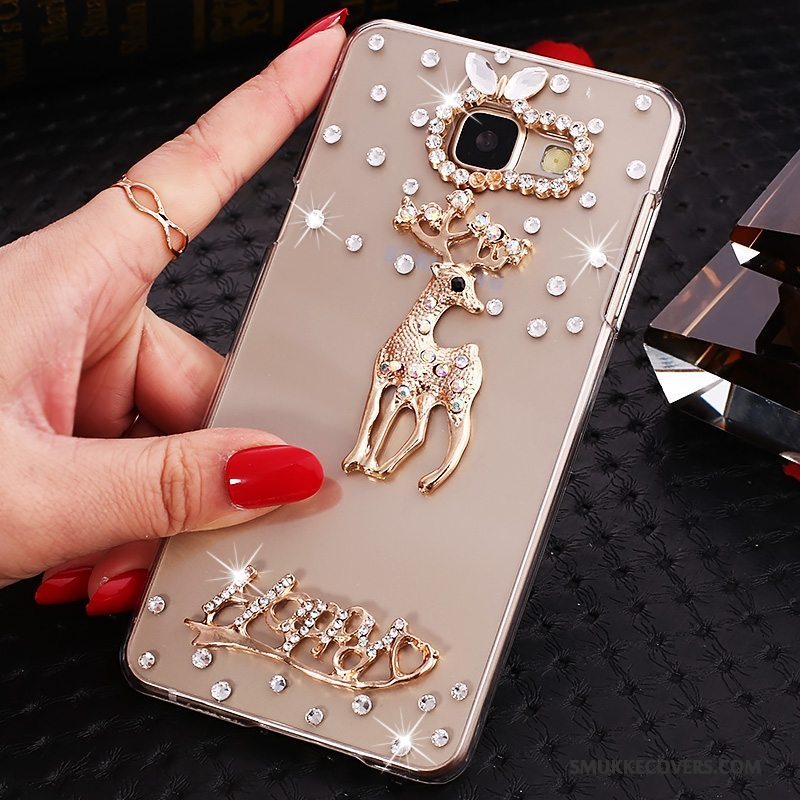 Etui Samsung Galaxy A5 2016 Strass Lyserød Telefon, Cover Samsung Galaxy A5 2016 Beskyttelse Gennemsigtig