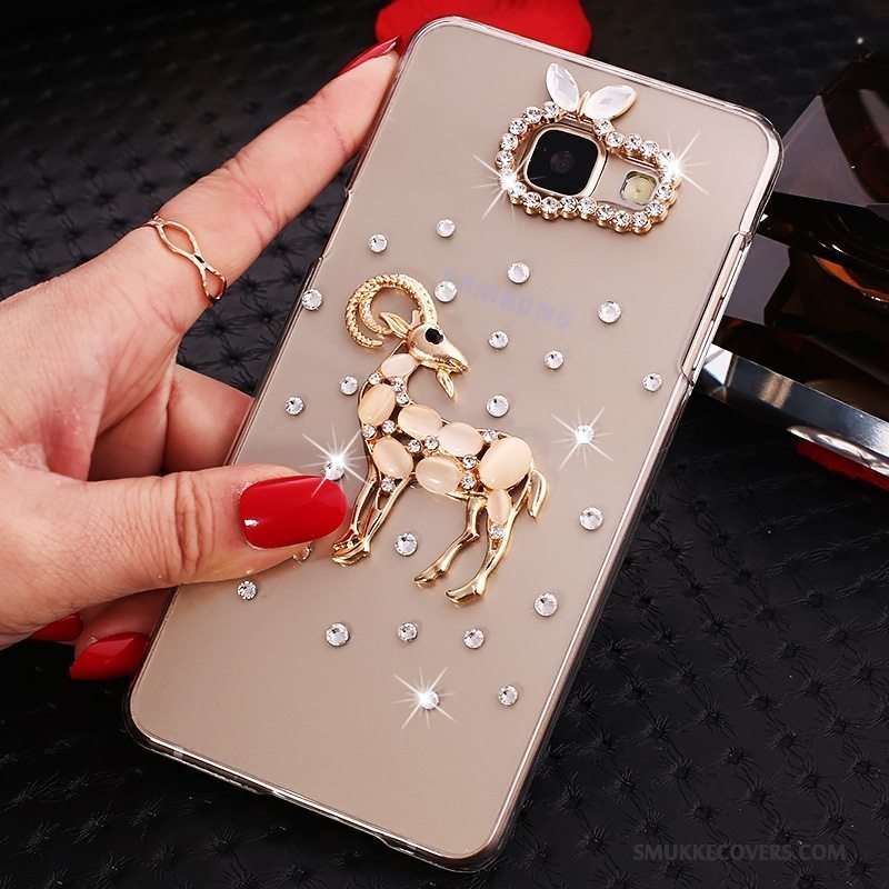 Etui Samsung Galaxy A5 2016 Strass Lyserød Telefon, Cover Samsung Galaxy A5 2016 Beskyttelse Gennemsigtig