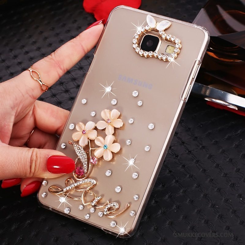 Etui Samsung Galaxy A5 2016 Strass Lyserød Telefon, Cover Samsung Galaxy A5 2016 Beskyttelse Gennemsigtig