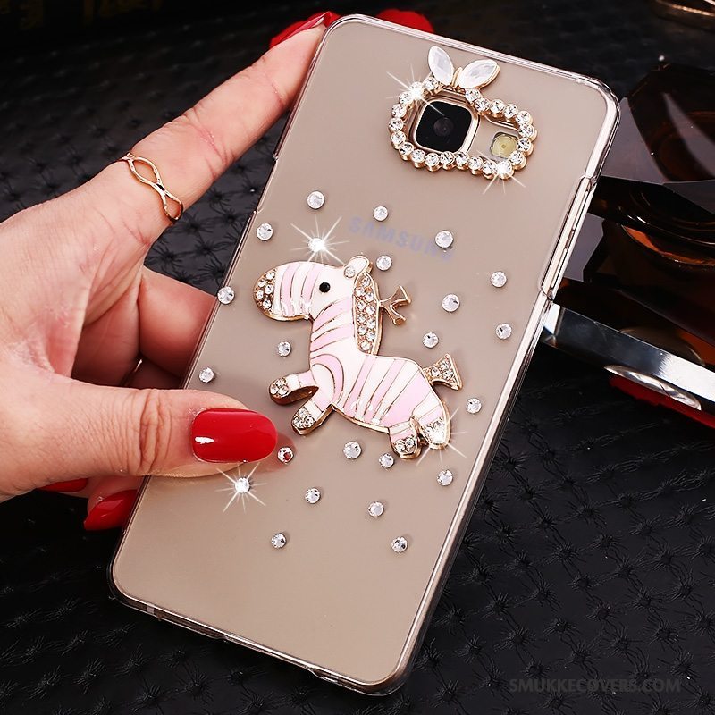 Etui Samsung Galaxy A5 2016 Strass Lyserød Telefon, Cover Samsung Galaxy A5 2016 Beskyttelse Gennemsigtig