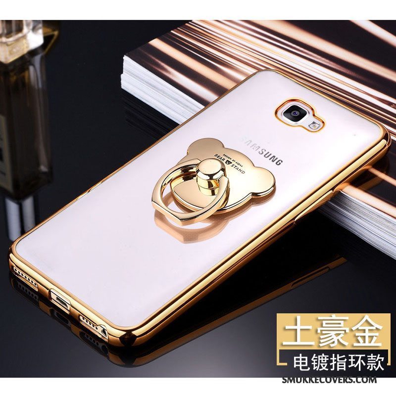 Etui Samsung Galaxy A5 2016 Tasker Guld Telefon, Cover Samsung Galaxy A5 2016 Silikone Anti-fald Gennemsigtig