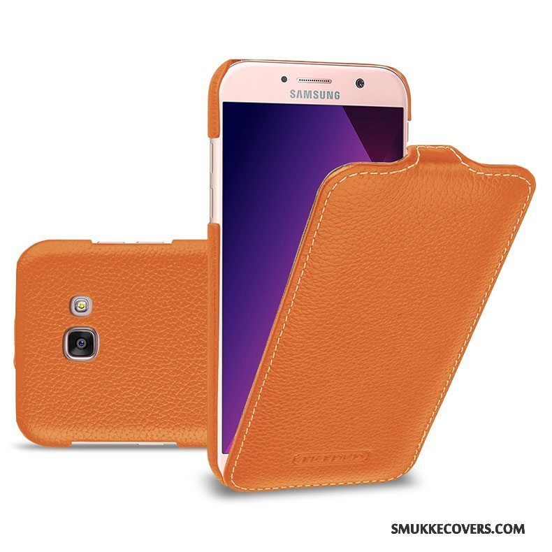 Etui Samsung Galaxy A5 2017 Læder Gul Telefon, Cover Samsung Galaxy A5 2017 Folio