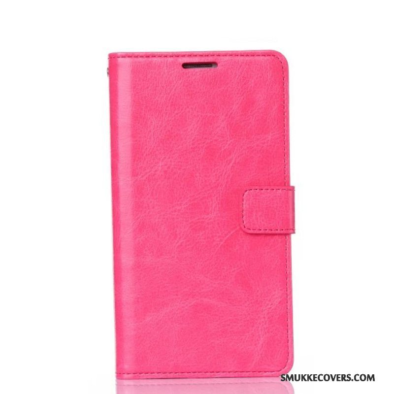 Etui Samsung Galaxy A5 2017 Læder Rød Telefon, Cover Samsung Galaxy A5 2017 Folio