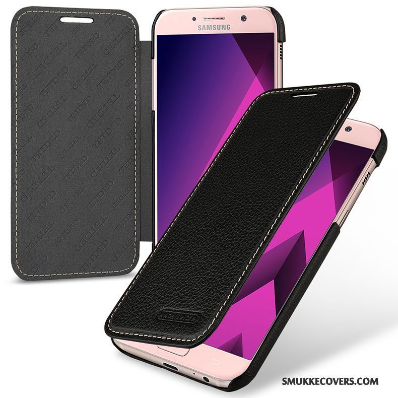 Etui Samsung Galaxy A5 2017 Læder Telefonlyserød, Cover Samsung Galaxy A5 2017 Beskyttelse