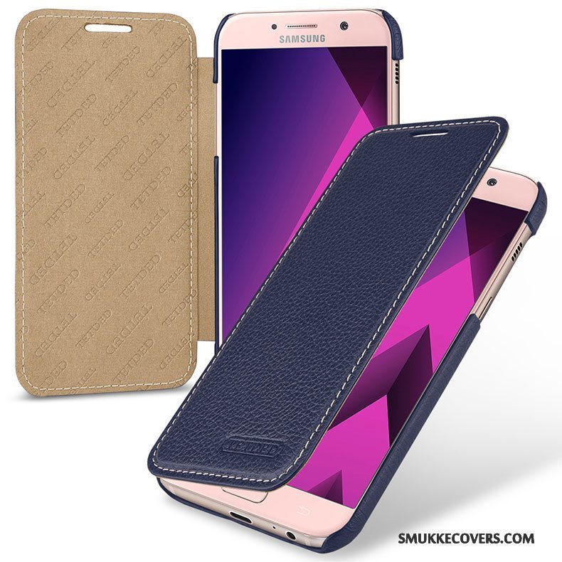 Etui Samsung Galaxy A5 2017 Læder Telefonlyserød, Cover Samsung Galaxy A5 2017 Beskyttelse