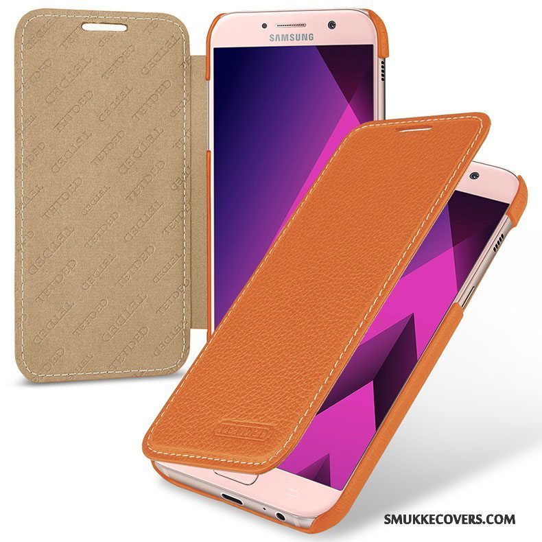 Etui Samsung Galaxy A5 2017 Læder Telefonlyserød, Cover Samsung Galaxy A5 2017 Beskyttelse