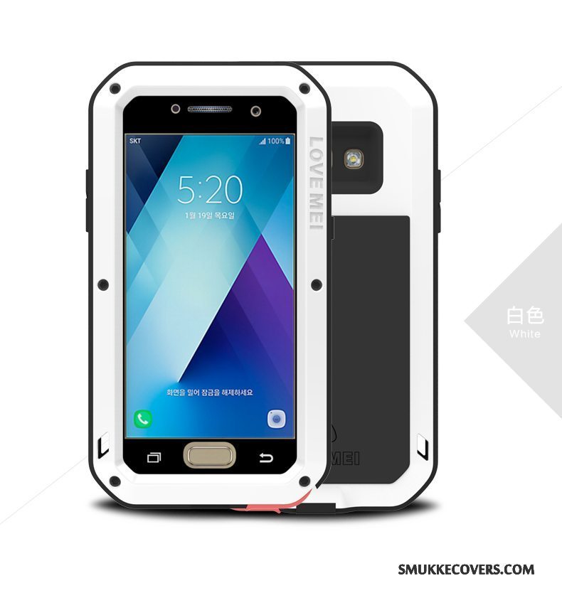 Etui Samsung Galaxy A5 2017 Metal Anti-fald Ny, Cover Samsung Galaxy A5 2017 Tasker Blå Telefon