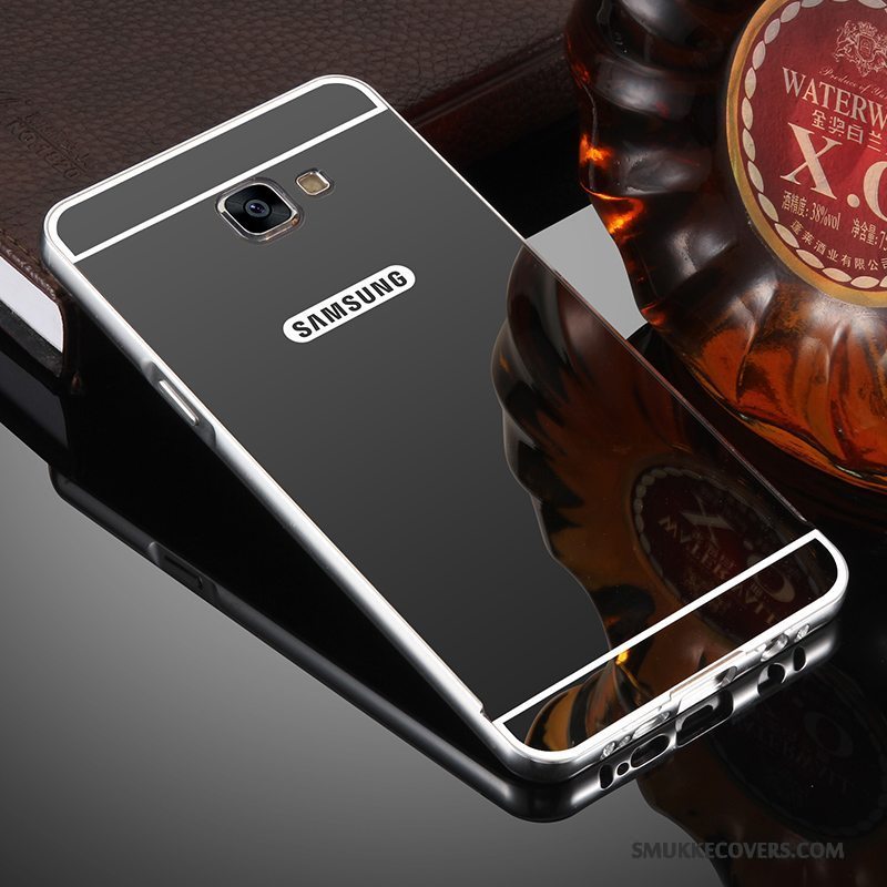 Etui Samsung Galaxy A5 2017 Metal Lyserød Spejl, Cover Samsung Galaxy A5 2017 Beskyttelse Anti-fald Ramme