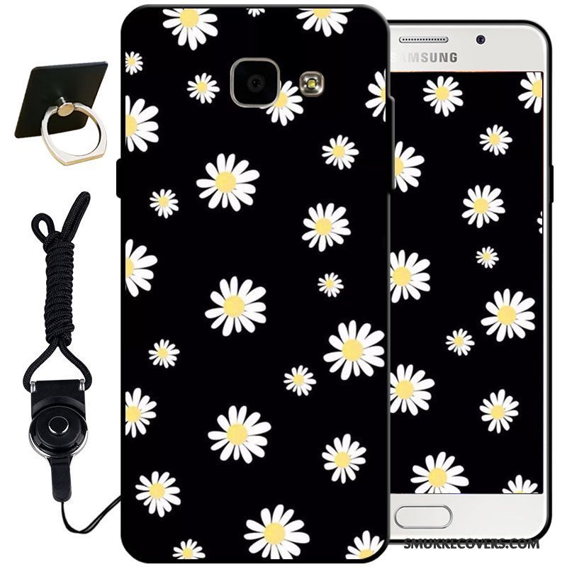 Etui Samsung Galaxy A5 2017 Silikone Anti-fald Sort, Cover Samsung Galaxy A5 2017 Blød Lyseblå Telefon