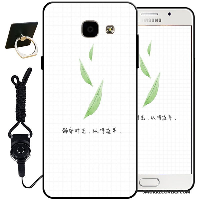 Etui Samsung Galaxy A5 2017 Silikone Anti-fald Sort, Cover Samsung Galaxy A5 2017 Blød Lyseblå Telefon