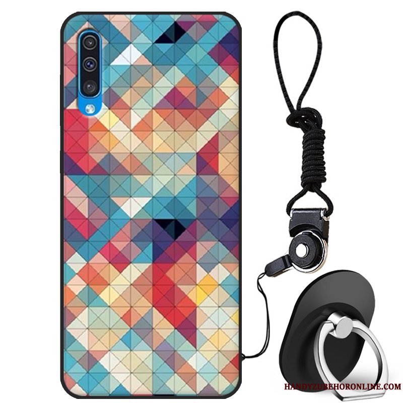 Etui Samsung Galaxy A50 Beskyttelse Anti-fald Mørkeblå, Cover Samsung Galaxy A50 Silikone Af Personlighed Trendy