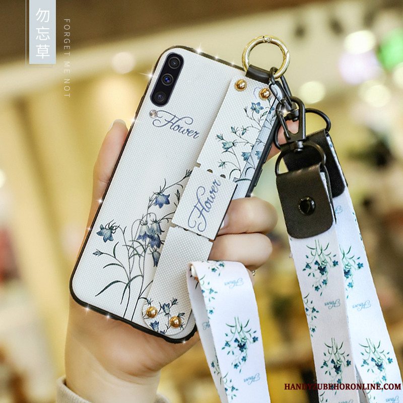 Etui Samsung Galaxy A50 Beskyttelse Korte Hængende Ornamenter, Cover Samsung Galaxy A50 Telefonblomster