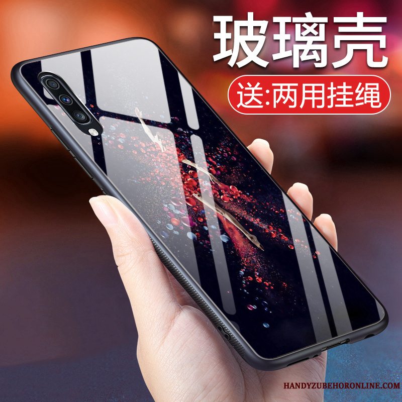 Etui Samsung Galaxy A50 Beskyttelse Telefonanti-fald, Cover Samsung Galaxy A50 Blød Blå Glas