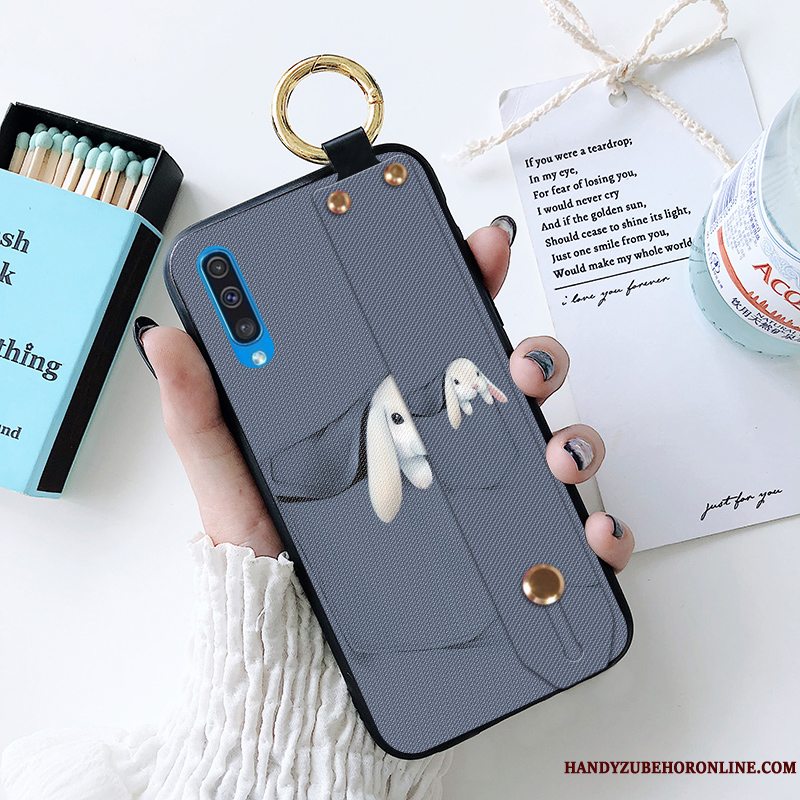 Etui Samsung Galaxy A50 Beskyttelse Telefongrå, Cover Samsung Galaxy A50 Blød Kanin Anti-fald