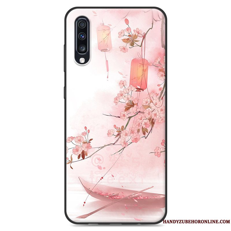 Etui Samsung Galaxy A50 Blød Af Personlighed Lille Sektion, Cover Samsung Galaxy A50 Vintage Telefonblå