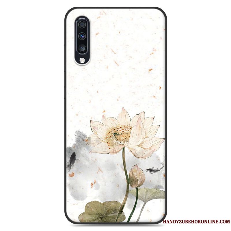 Etui Samsung Galaxy A50 Blød Af Personlighed Lille Sektion, Cover Samsung Galaxy A50 Vintage Telefonblå