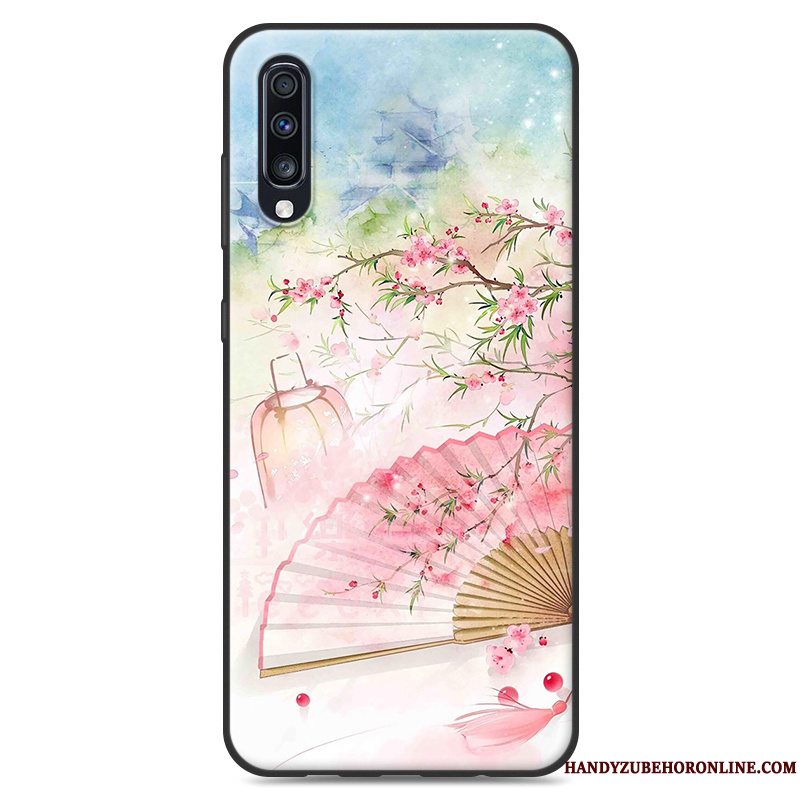 Etui Samsung Galaxy A50 Blød Af Personlighed Lille Sektion, Cover Samsung Galaxy A50 Vintage Telefonblå