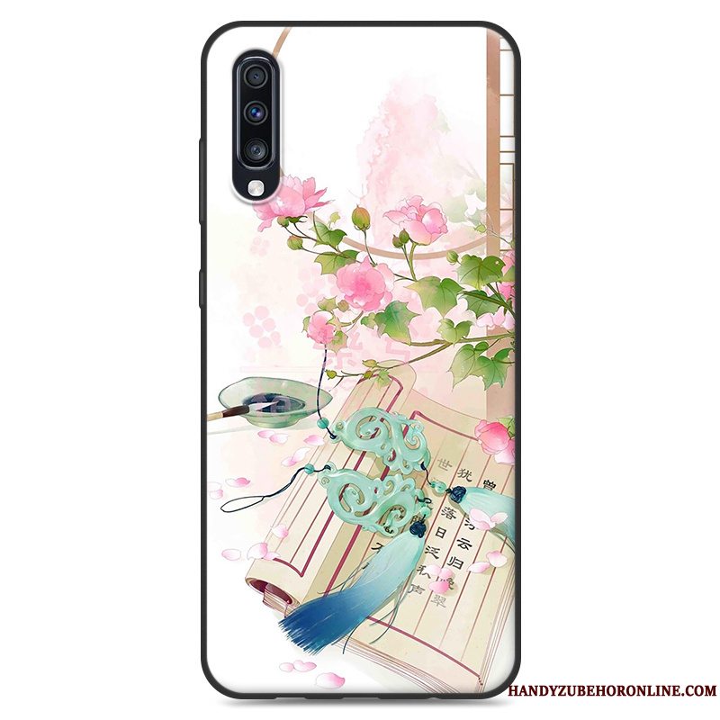 Etui Samsung Galaxy A50 Blød Af Personlighed Lille Sektion, Cover Samsung Galaxy A50 Vintage Telefonblå