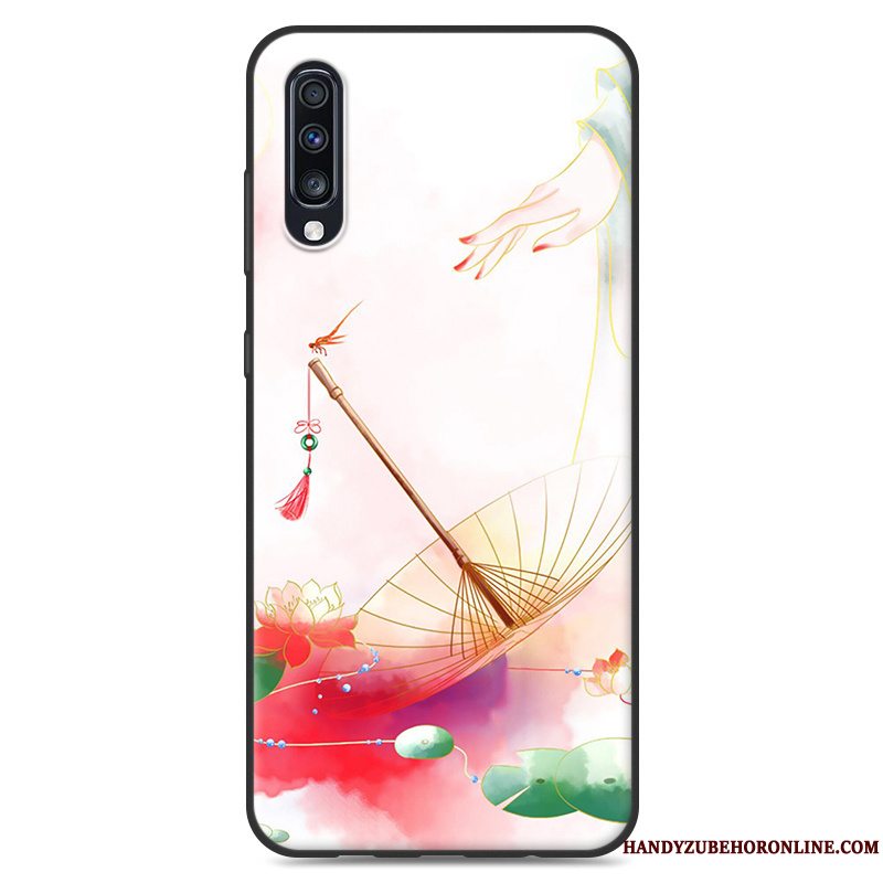 Etui Samsung Galaxy A50 Blød Af Personlighed Lille Sektion, Cover Samsung Galaxy A50 Vintage Telefonblå