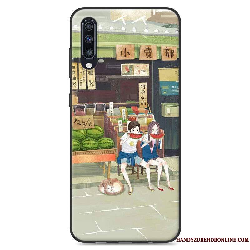 Etui Samsung Galaxy A50 Blød Frisk Af Personlighed, Cover Samsung Galaxy A50 Cartoon Telefongrøn