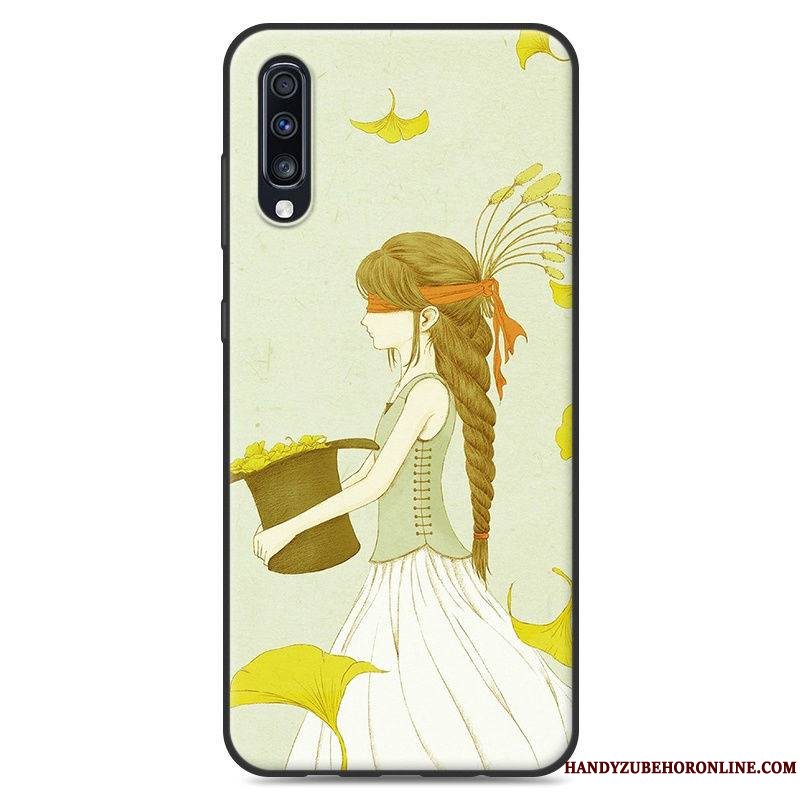 Etui Samsung Galaxy A50 Blød Frisk Af Personlighed, Cover Samsung Galaxy A50 Cartoon Telefongrøn