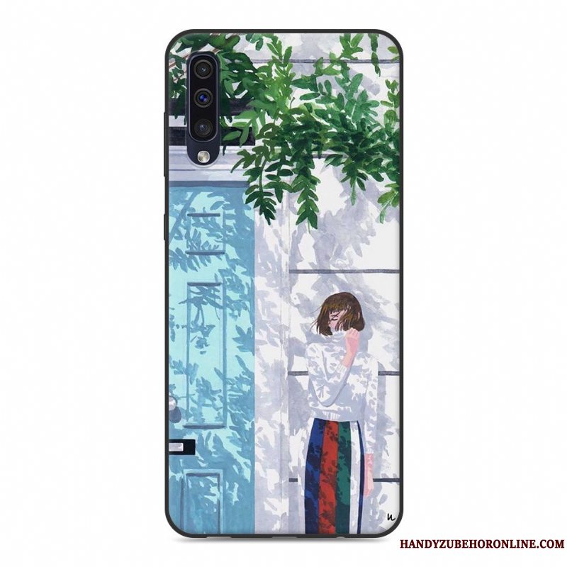 Etui Samsung Galaxy A50 Blød Frisk Af Personlighed, Cover Samsung Galaxy A50 Cartoon Telefongrøn