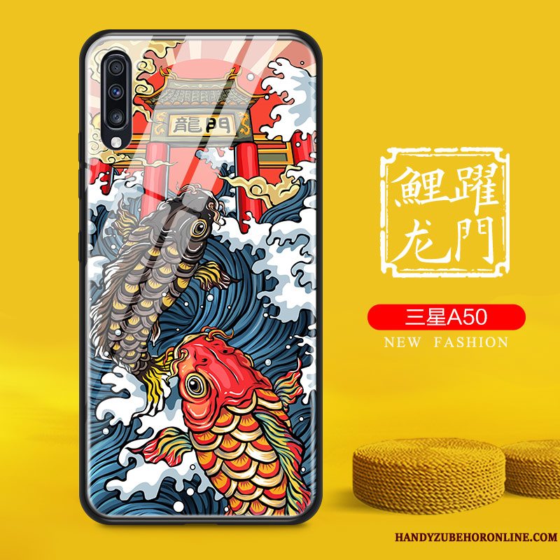 Etui Samsung Galaxy A50 Blød Net Red Ny, Cover Samsung Galaxy A50 Kreativ Trend Anti-fald