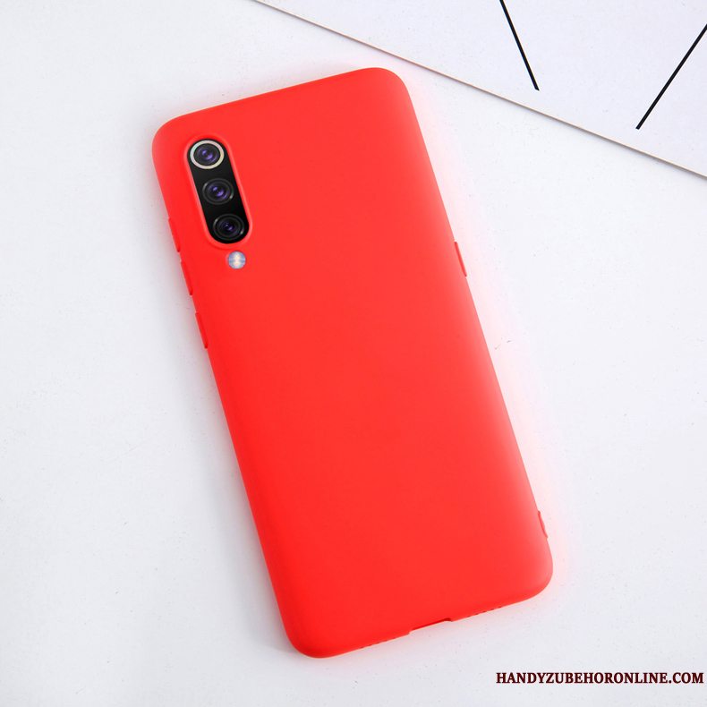 Etui Samsung Galaxy A50 Blød Nubuck Net Red, Cover Samsung Galaxy A50 Tasker Tilpas Telefon