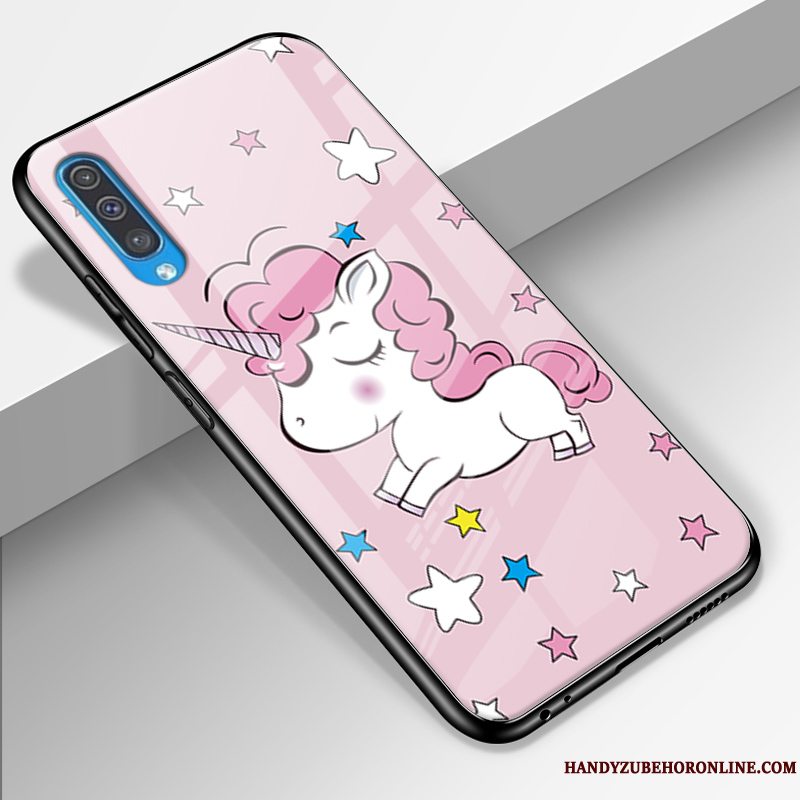 Etui Samsung Galaxy A50 Cartoon Gul Smuk, Cover Samsung Galaxy A50 Beskyttelse Glas Anti-fald