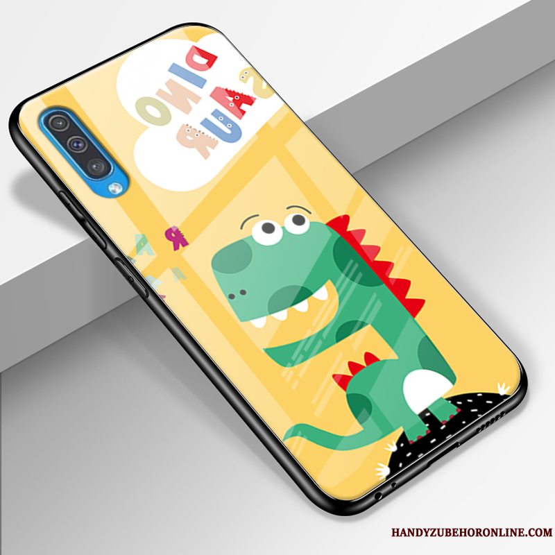 Etui Samsung Galaxy A50 Cartoon Gul Smuk, Cover Samsung Galaxy A50 Beskyttelse Glas Anti-fald