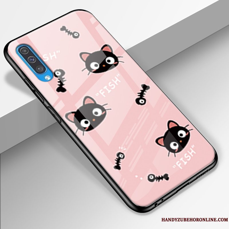 Etui Samsung Galaxy A50 Cartoon Gul Smuk, Cover Samsung Galaxy A50 Beskyttelse Glas Anti-fald