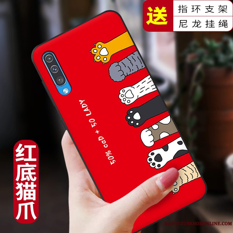 Etui Samsung Galaxy A50 Cartoon Mørkeblå Af Personlighed, Cover Samsung Galaxy A50 Silikone Anti-fald Smuk