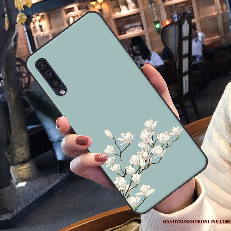 Etui Samsung Galaxy A50 Cartoon Smuk Grøn, Cover Samsung Galaxy A50 Beskyttelse Lille Sektion Telefon