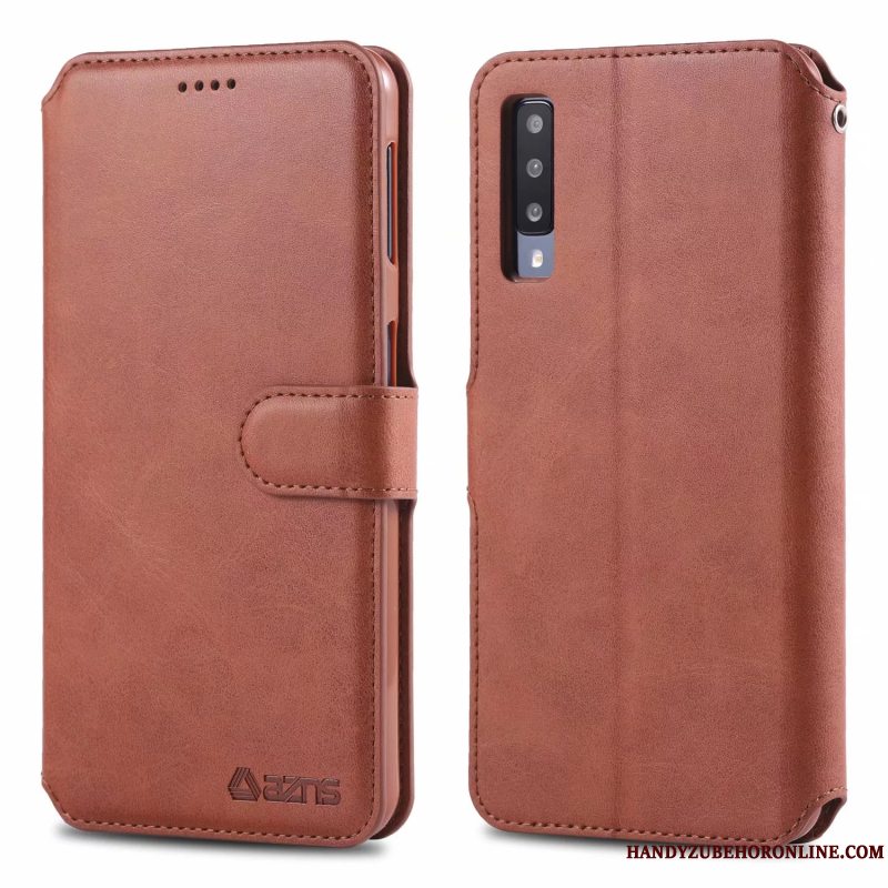 Etui Samsung Galaxy A50 Folio Hærdning Ny, Cover Samsung Galaxy A50 Tasker Hængende Ornamenter Skærmbeskyttelse