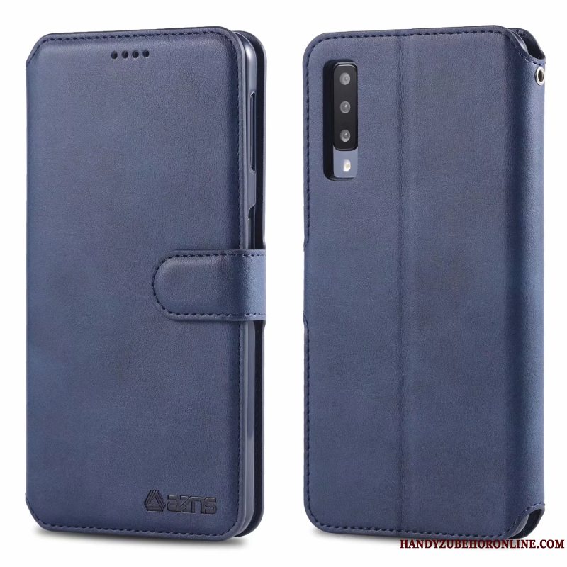 Etui Samsung Galaxy A50 Folio Hærdning Ny, Cover Samsung Galaxy A50 Tasker Hængende Ornamenter Skærmbeskyttelse