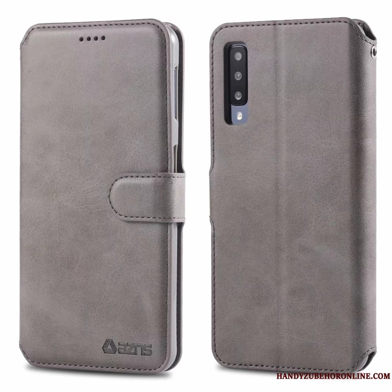 Etui Samsung Galaxy A50 Folio Hærdning Ny, Cover Samsung Galaxy A50 Tasker Hængende Ornamenter Skærmbeskyttelse