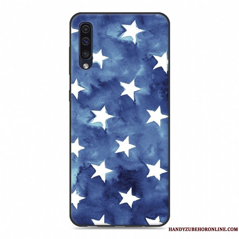 Etui Samsung Galaxy A50 Kreativ Anti-fald Blå, Cover Samsung Galaxy A50 Cartoon Trend Ny